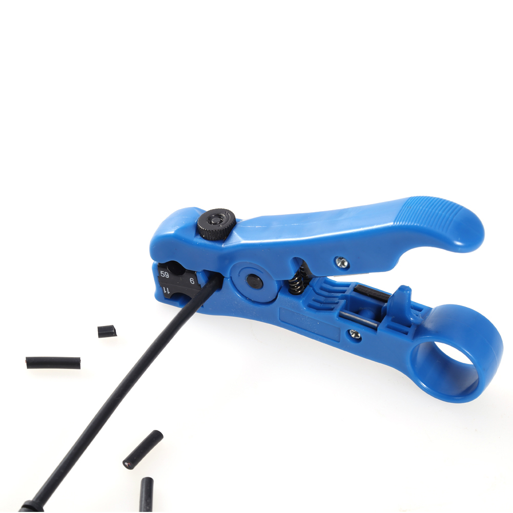 1pcs  ̺ Ʈ ٱ Ŀ  Ÿ  Ʈ RG6 RG59 RG7 TV   ö̾ /1pc Coaxial Cable Stripper MultiFunction Cutter Tool Rotary Coax Stripper for